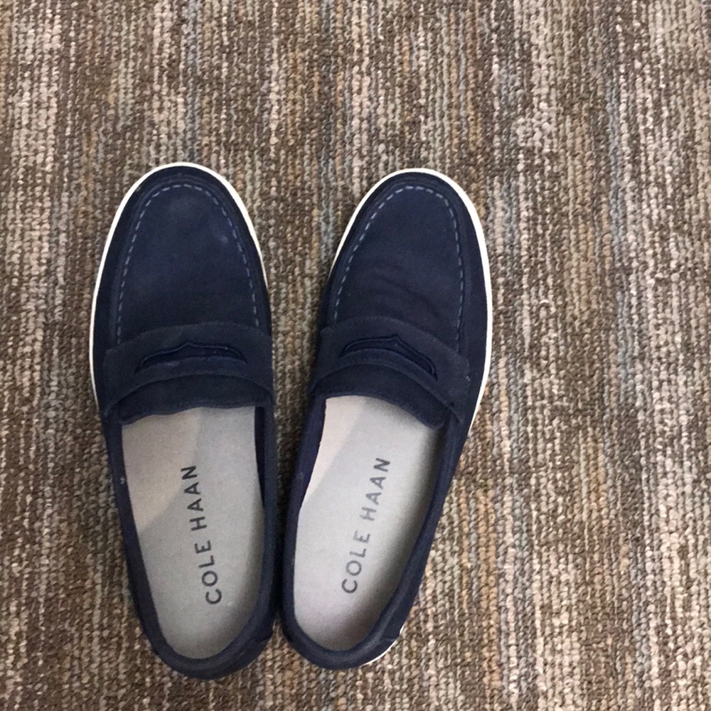 Cole Haan Navy Canvas Boot Shoes